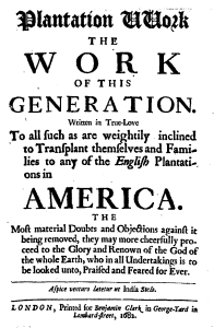 Thomas Loddington, Plantation Work (1682) title page